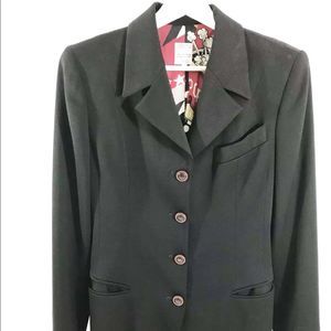 Vtg Centro X Centro Black Blazer Rayon Comic Book